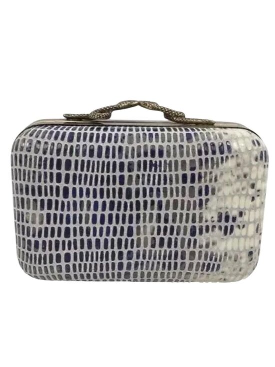 House of Harlow 1960 Handbags - VTG NWT House of Harlow 1960 Blue Embossed Leather Snake Skin Bag | McBling Y2K